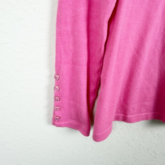J. Mclaughlin Pink Long Sleeve Cotton Sweater Size XS - Picture 2 of 5